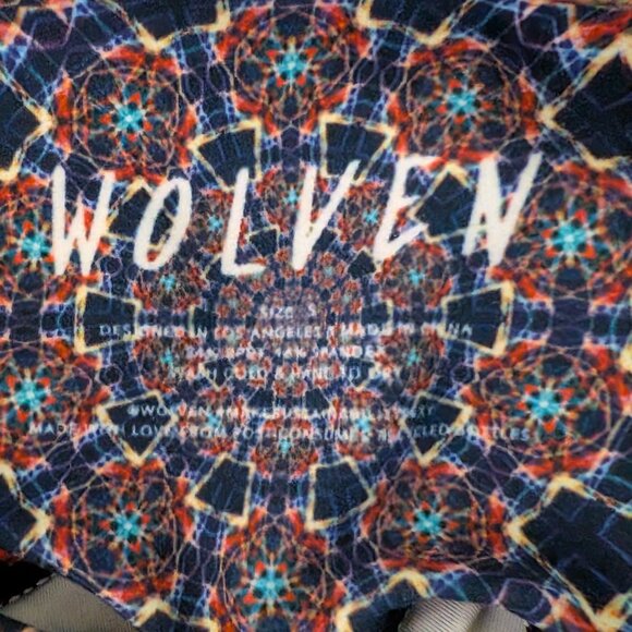 Wolven Colorful Geometric Pattern Leggings - Picture 10 of 11